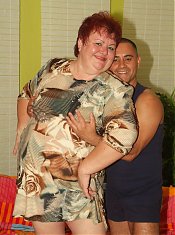 Chunky mature redhead Margaret puts on a show on webcam and agrees to fuck a younger guy